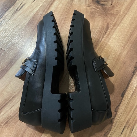 Mudd Meleri chunky horsebit loafers with a gold-tone buckle and lug sole Sz 6 - Picture 8 of 9